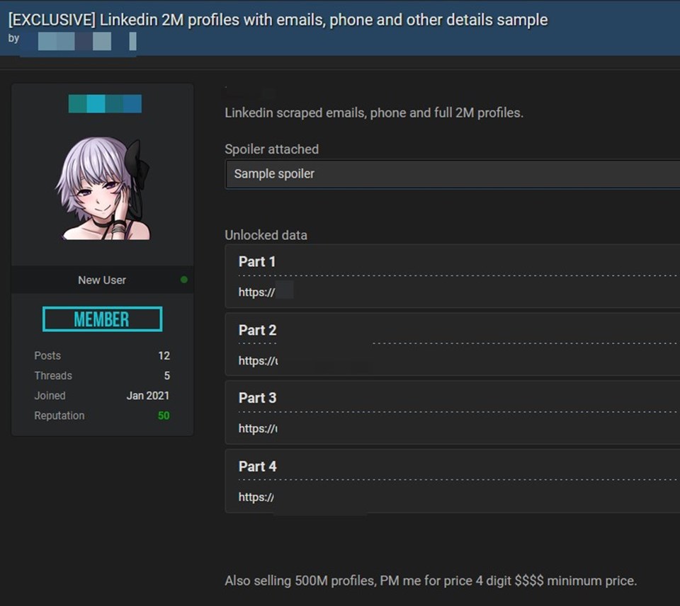 LinkedIn'de 500 milyon kişinin verileri çalındı