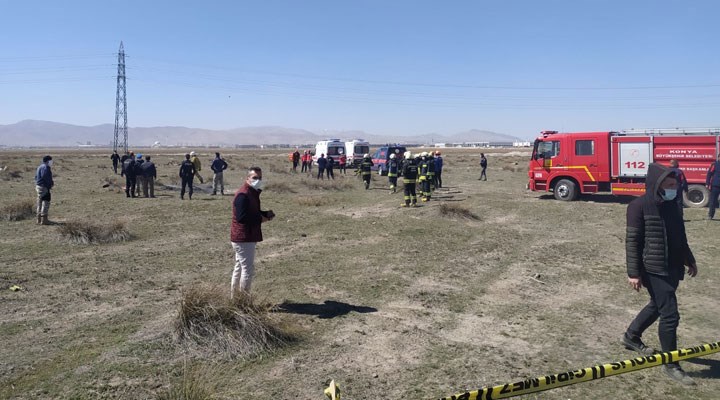 Son Dakika... Konya'da askeri eğitim uçağı düştü