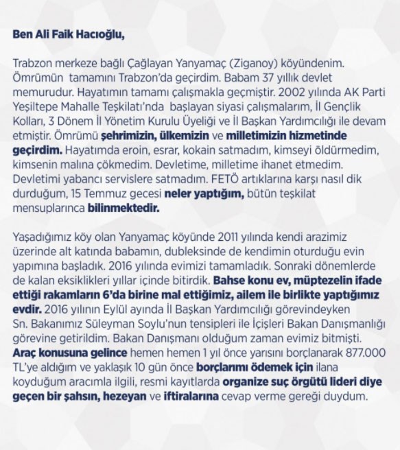 Bakan Soylu'nun danışmanı Hacıoğlu'dan Peker'e yanıt: 1.6 milyon TL'ye değil, 877 bin TL'ye aldım
