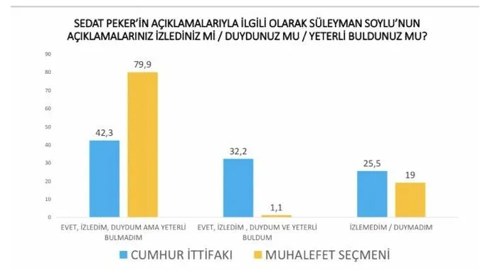 Ankette Erdoğan, Soylu ve MHP'ye kötü haber: Sedat Peker'in videoları seçmenleri nasıl etkiledi?