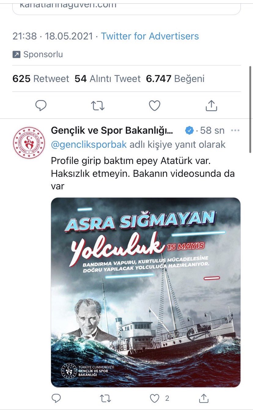 Gençlik ve Spor Bakanlığı hesapları karıştırdı, fake hesap yerine bakanlık hesabından cevap verildi 4 Gençlik ve Spor Bakanlığı hesapları karıştırdı, fake hesap yerine bakanlık hesabından cevap verildi