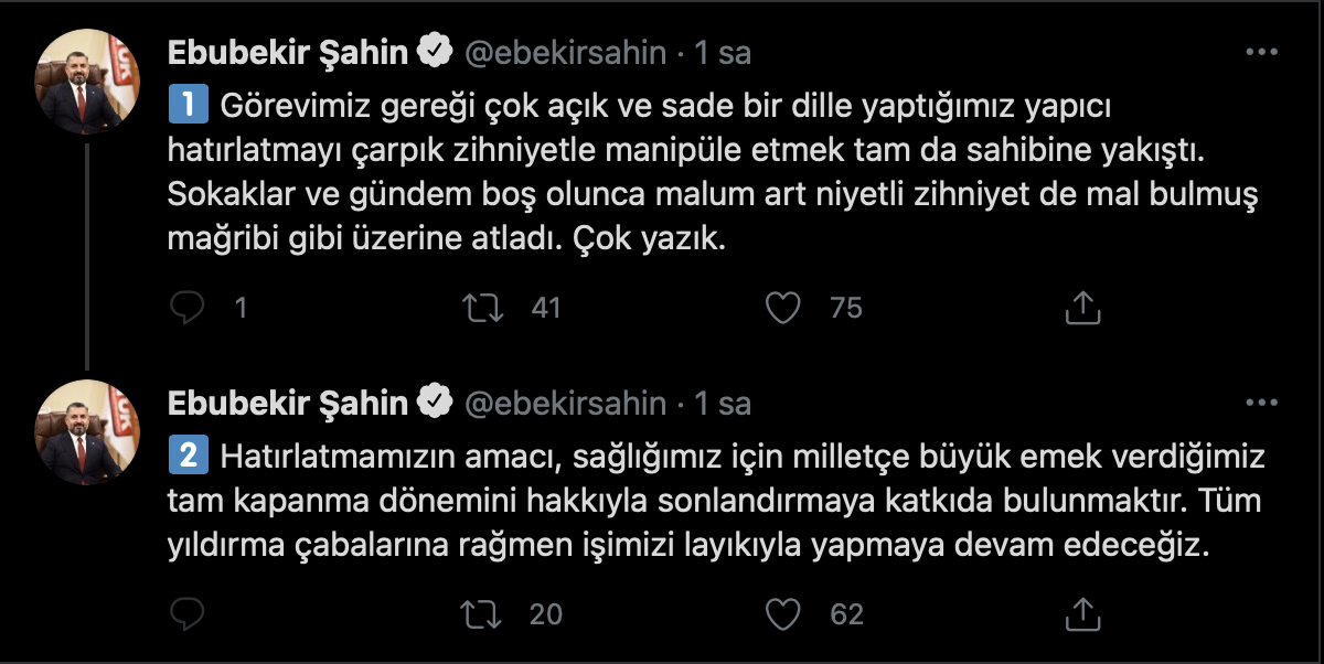 Televizyon kanallarına 'lebaleb' talimatı ortaya çıkan RTÜK Başkanı Ebubekir Şahin kendini böyle savundu 3 Televizyon kanallarına 'lebaleb' talimatı ortaya çıkan RTÜK Başkanı Ebubekir Şahin kendini böyle savundu