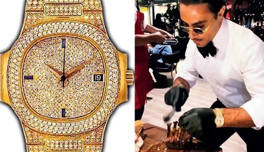 Nusret'in pırlanta kaplı 6 milyon TL'lik saati sosyal medyanın gündemine oturdu