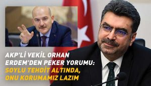 AKP'li vekil Orhan Erdem: Soylu tehdit altında, onu korumamız lazım