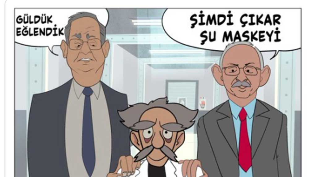 CHP'den AKP'ye karikatürlü yanıt: "Şimdi çıkar şu maskeyi"