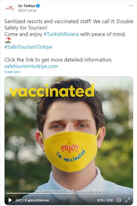 'Siz eğlenin, ben aşı oldum' videosu: Bakanlık tarafından silinen Türkiye tanıtım videosu tartışılıyor