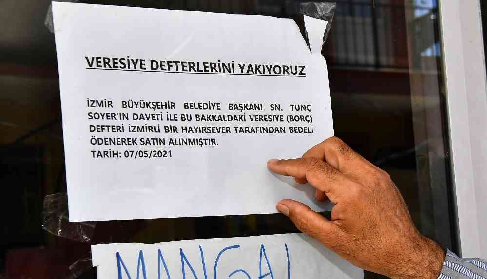 İzmir'de veresiye defterlerinden 1 milyon 300 bin liralık borç silindi