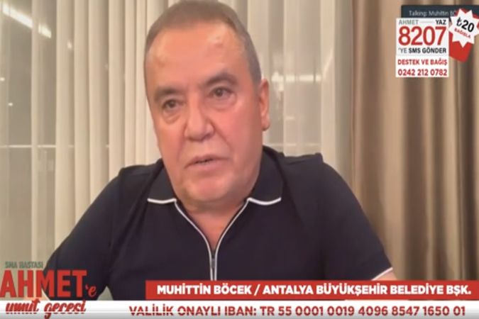 Başkan Böcek'ten SMA'li Ahmet bebeğe destek