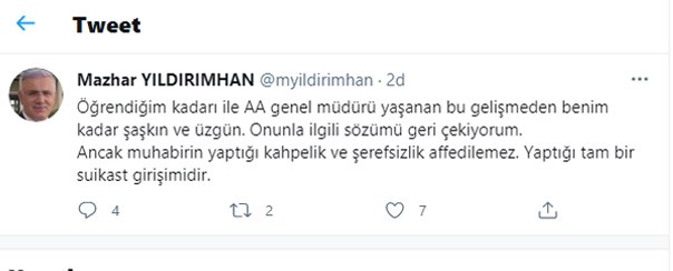 Süleyman Soylu'nun danışmanı: "AA Genel Müdürü acilen istifa etmelidir..."