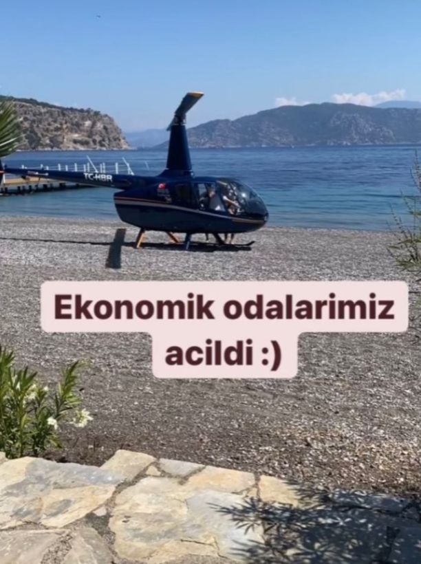 Marmaris'te halk plajına helikopterle iniş yaptılar 4 Marmaris'te halk plajına helikopterle iniş yaptılar