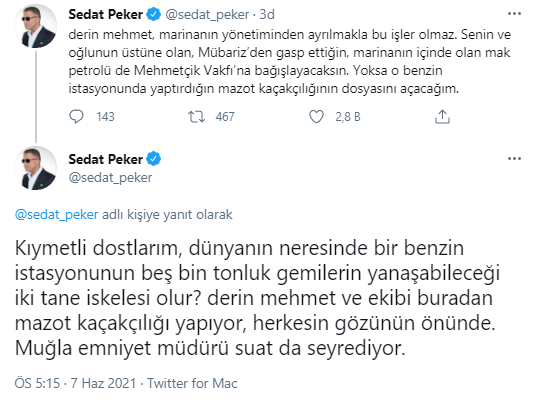 Sedat Peker'den Mehmet Ağar'a yeni çağrı 3 Sedat Peker'den Mehmet Ağar'a yeni çağrı