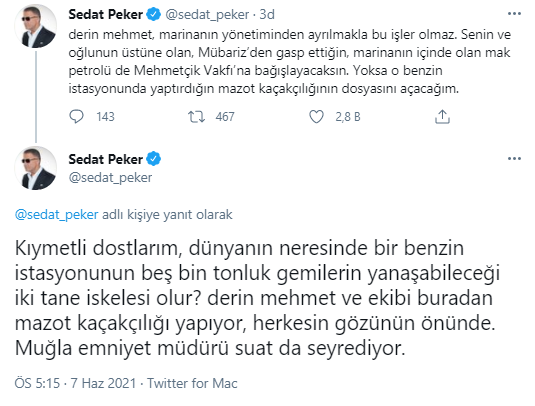 Sedat Peker'den Mehmet Ağar'a yeni çağrı