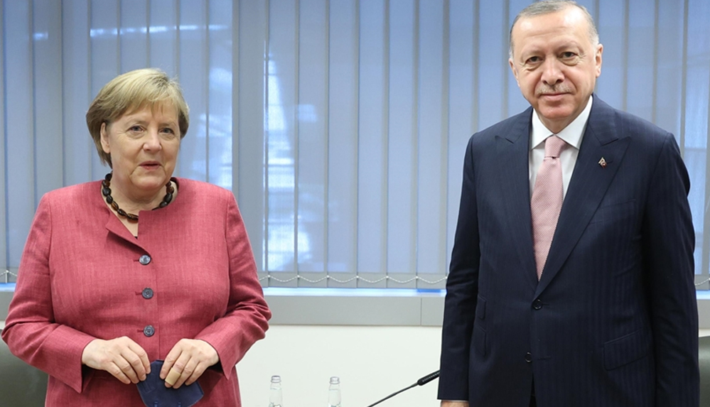 Cumhurbaşkanı Erdoğan, Almanya Başbakanı Merkel ile görüştü