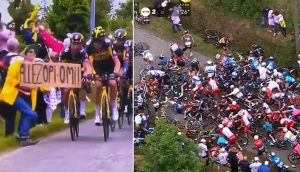 Fransa Bisiklet Turu'nda feci bir kazaya yol açan seyirci hakkında hapis cezası istendi