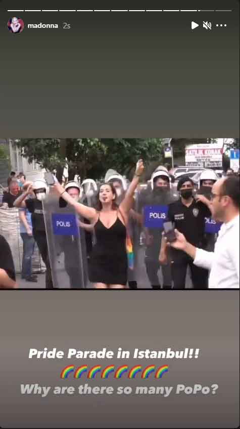 İstanbul Onur Yürüyüşü görüntülerini paylaşan Madonna: Neden bu kadar çok polis var?