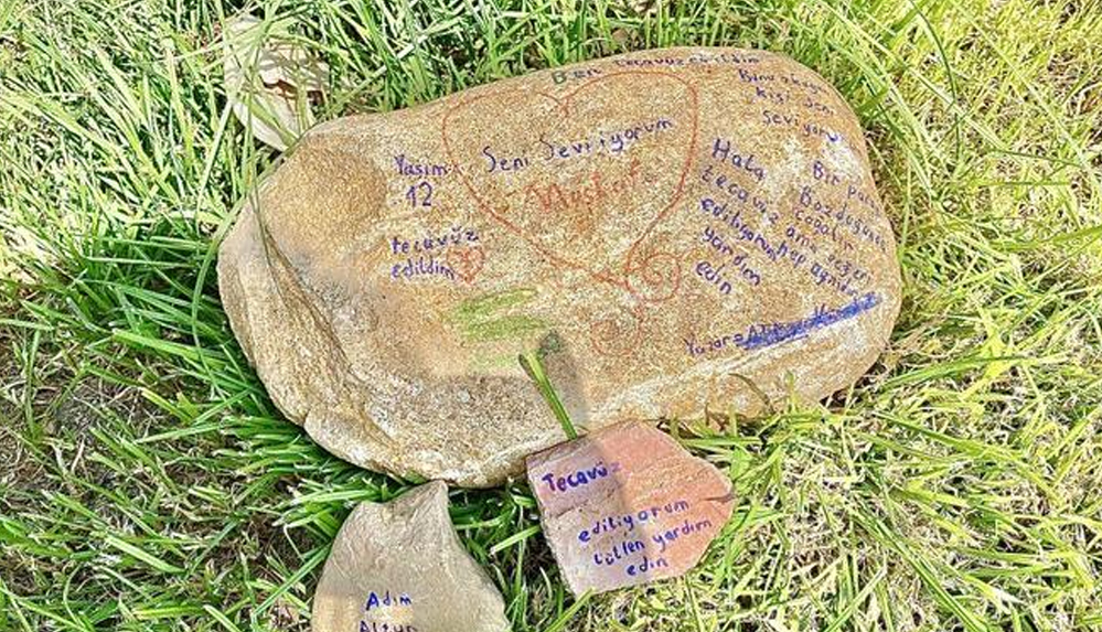Taşın üzerine yazıp itiraf etmişti İstismara maruz bırakılan çocuk bulundu