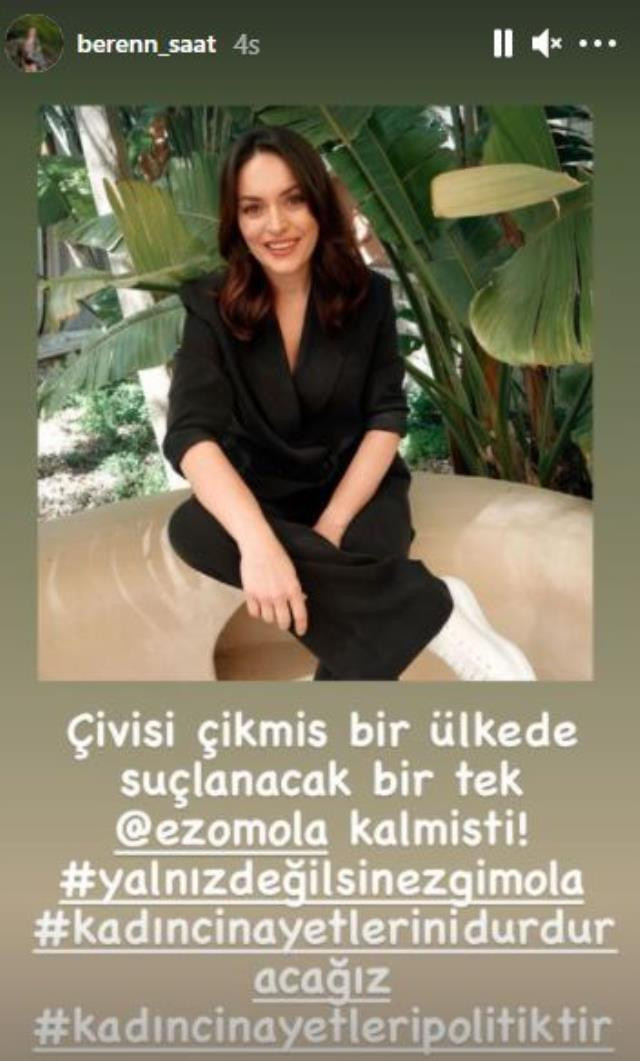 Beren Saat'ten Ezgi Mola'ya destek: "Çivisi çıkmış bir ülkede..."