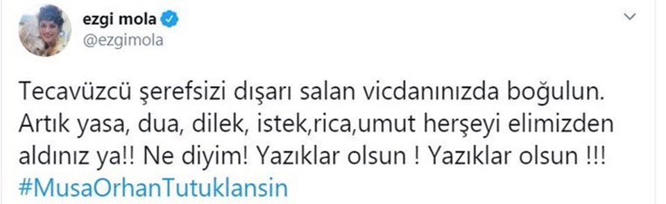 Ezgi Mola'ya hakaretten 2 yıl 4 aya kadar hapis istemi!