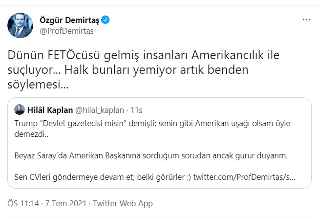 Hilal Kaplan ve Özgür Demirtaş arasında Akbank üzerinden sert kavga