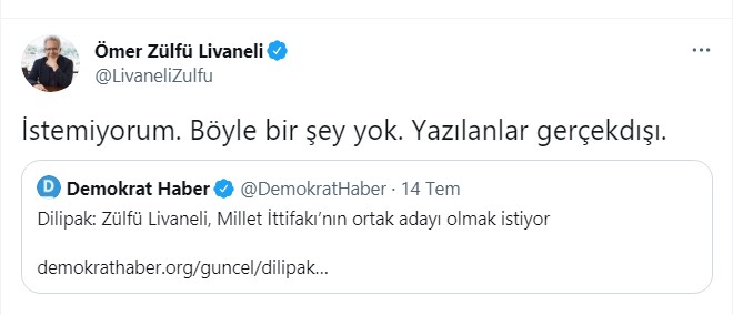 Zülfü Livaneli'den, 'cumhurbaşkanlığı adaylığı' açıklaması