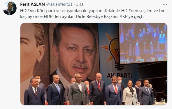 HDP'den istifa eden belediye başkanı AKP'ye katıldı
