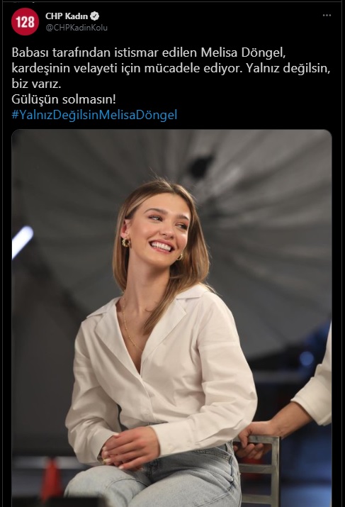 CHP Kadın Kolları'ndan oyuncu Melisa Döngel'e destek!