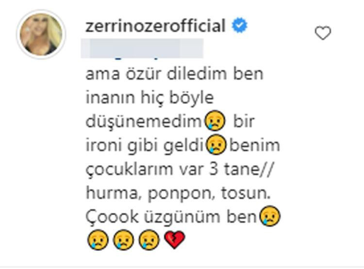Zerrin Özer'in tepki çeken paylaşımı: Özür diledi...