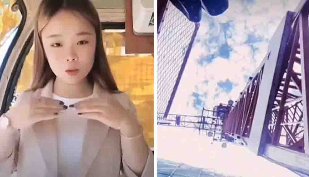 Çinli sosyal medya fenomeni 50 metrelik vinçten düştü