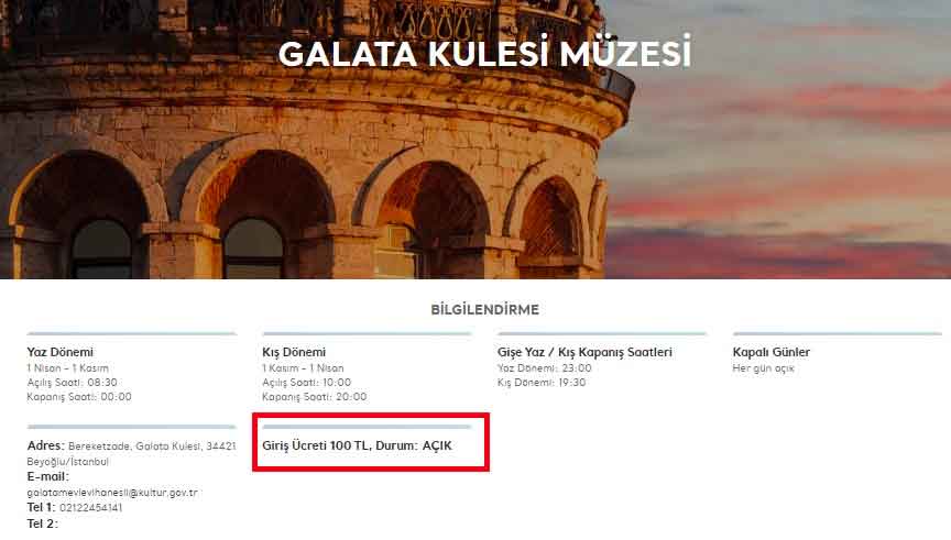İBB'den alınıp Kültür ve Turizm Bakanlığı'na bağlanan Galata Kulesi'nde giriş ücreti 30 TL'den 100 TL'ye çıktı