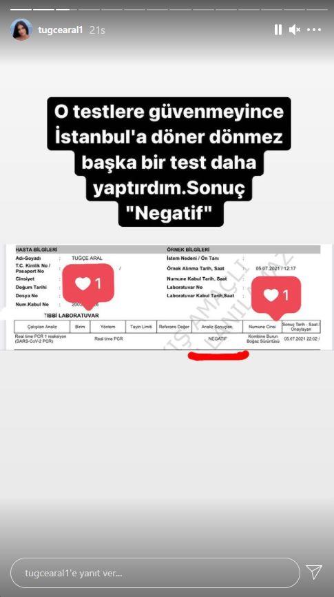 Manken Tuğçe Aral'ın PCR testi Bursa'da pozitif, İstanbul'da negatif çık!