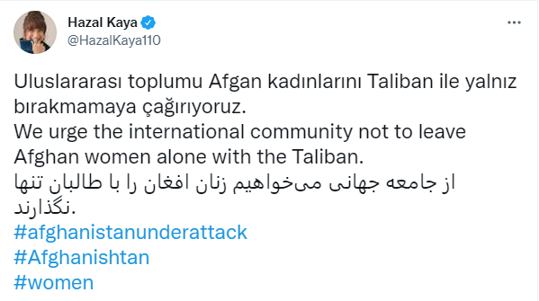 Sanatçılardan Afgan kadınları için çağrı: "Onların sesi olma zamanı"