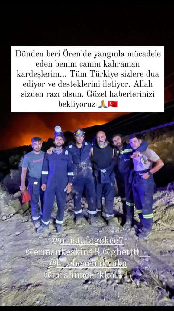 Hortumla alevlerin içinde kalan oyuncu İbrahim Çelikkol'dan mesaj: "Turgut'ta bir dağı kurtardık"