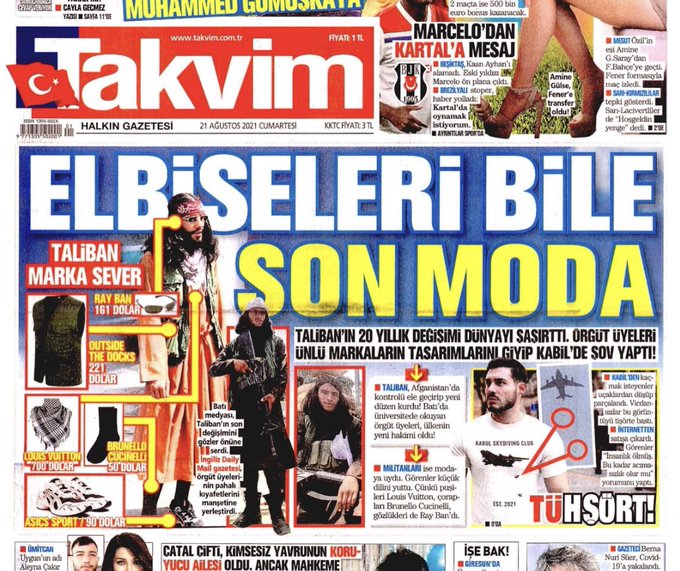 Yandaş gazeteden skandal 'Taliban' manşeti