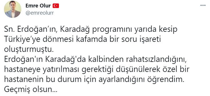 Sedat Peker'in basın danışmanından bomba iddia: Erdoğan Karadağ'da kalbinden rahatsızlandı ve...