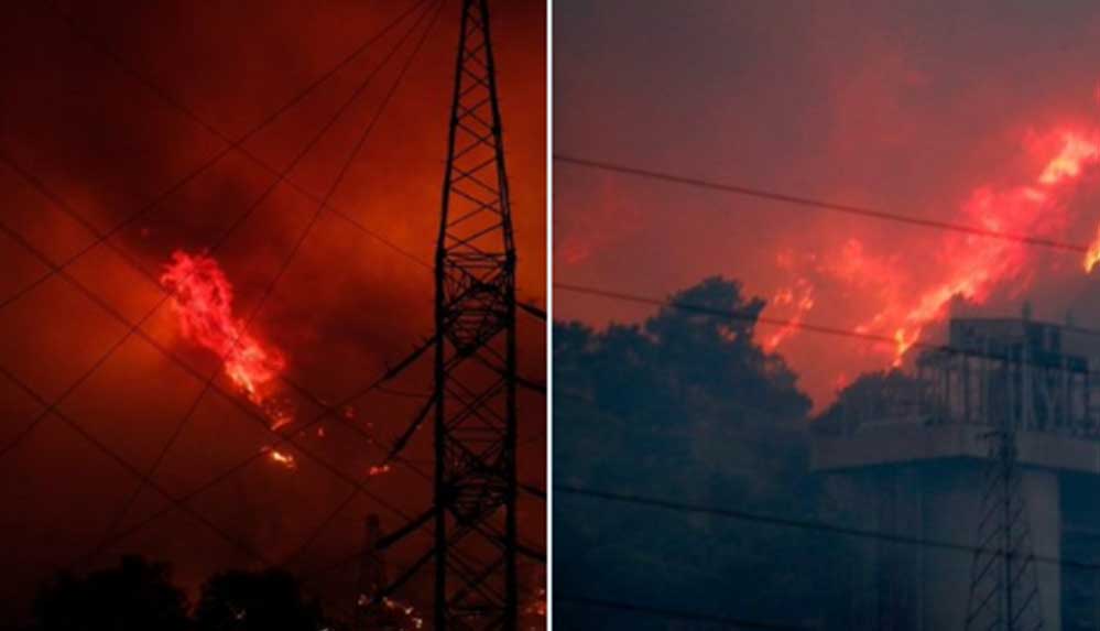 Alevlere teslim olan Kemerköy Termik Santrali'nden patlama sesleri geliyor