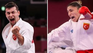 Tokyo 2020'de bronz madalya kazanan Ali Sofuoğlu ve Merve Çoban madalyalarını aldı