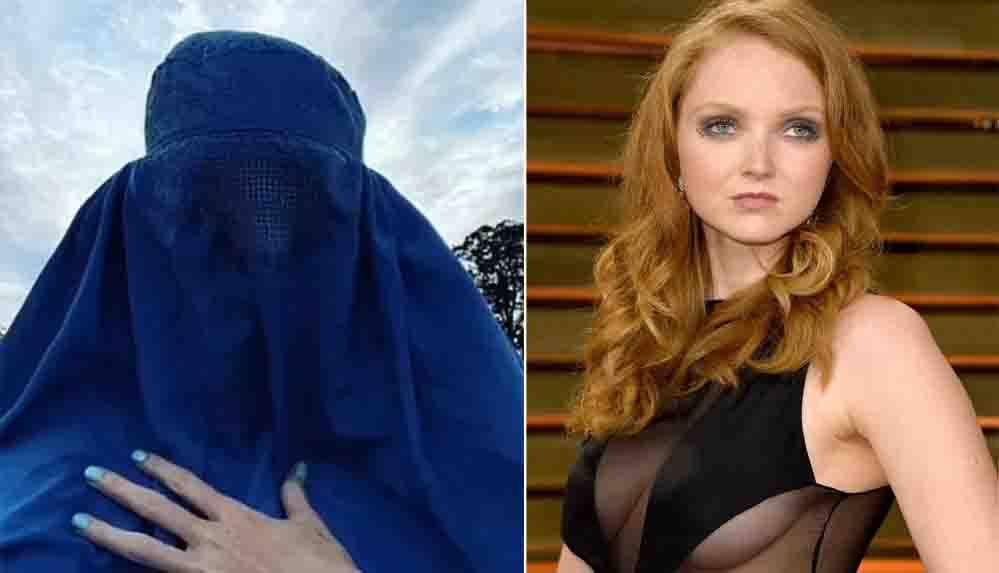 Burkayla kitap tanıtan Lily Cole'a sert tepki