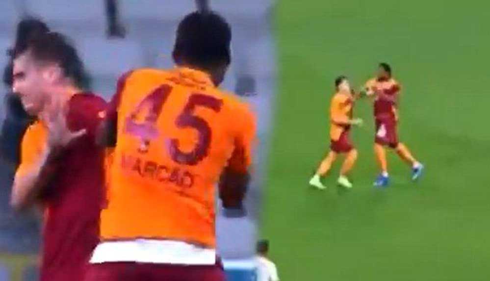 Galatasaray'da maç sırasında inanılmaz olay: Marcao takım arkadaşı Kerem Aktürkoğlu’na saldırdı…
