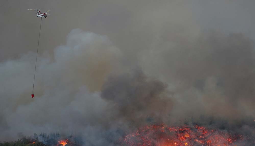 Muğla'da devam eden 3 yangına havadan ve karadan müdahalede bulunuluyor