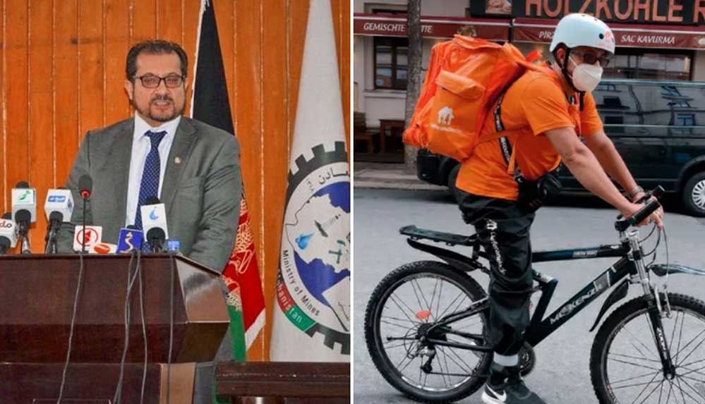 Afganistan’ın eski Bakanı Saadat, Almanya’da bisikletli yemek kuryeliği yapıyor