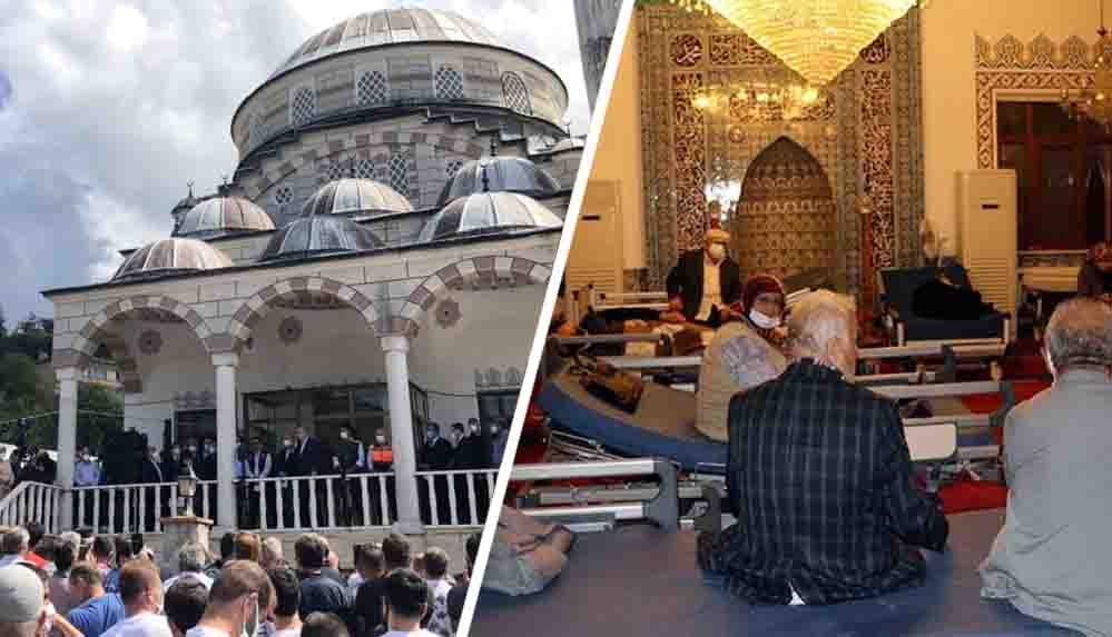 Sel mağdurlarına hizmet veren cami, Erdoğan'ın namaz kılması için boşaltıldı