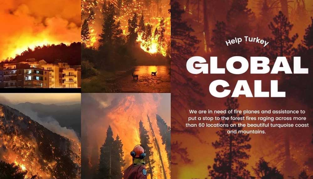 Yangınlar devam ederken, ünlü isimlerden 'küresel çağrı': Help Turkey, Global Call