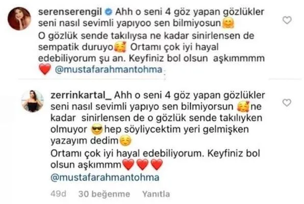 Seren Serengil fake hesap yerine kendi hesabından yorum yaptı!