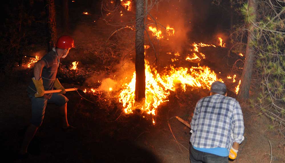 Köyceğiz'de orman yangınlarının tehdit ettiği bir mahalle daha boşaltıldı