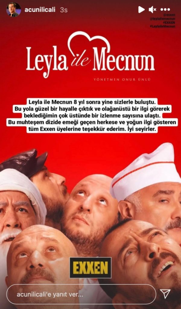 Acun Ilıcalı'dan Leyla ile Mecnun açıklaması