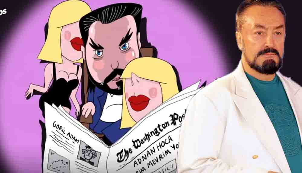 Adnan Oktar'ın bir günü çizgi film oldu