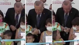 Erdoğan’ın kurdeleyi erken kesen çocuğa hareketi tepki çekti