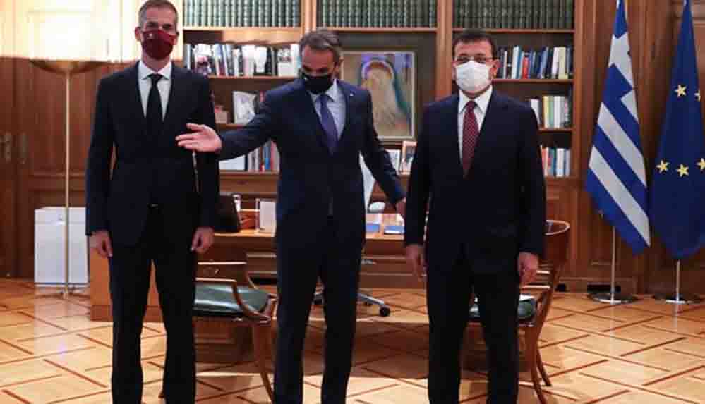 İmamoğlu, Atina'da Yunanistan Başbakanı Miçotakis ile görüştü