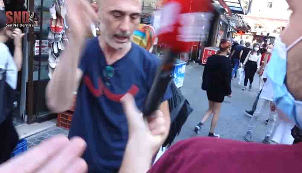 Sokak röportajında doğalgaz zammını soran muhabire saldırı Çek ulan şunu!