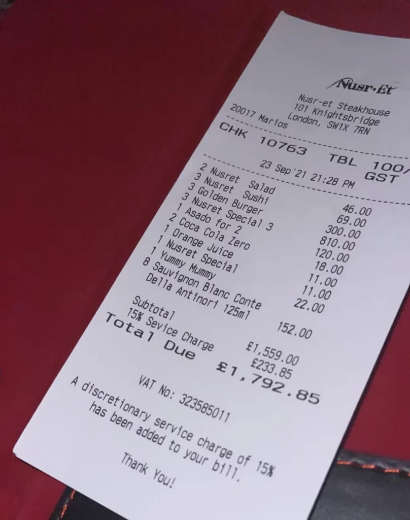 Nusret Gökçe'nin fiyatlarına tepki! 3 burgere ödenen para şoke etti
